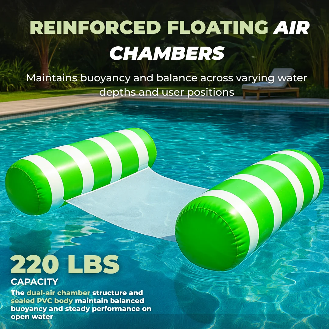 Inflatable Pool Float Hammock Lounge Chair Multi-Piece Set