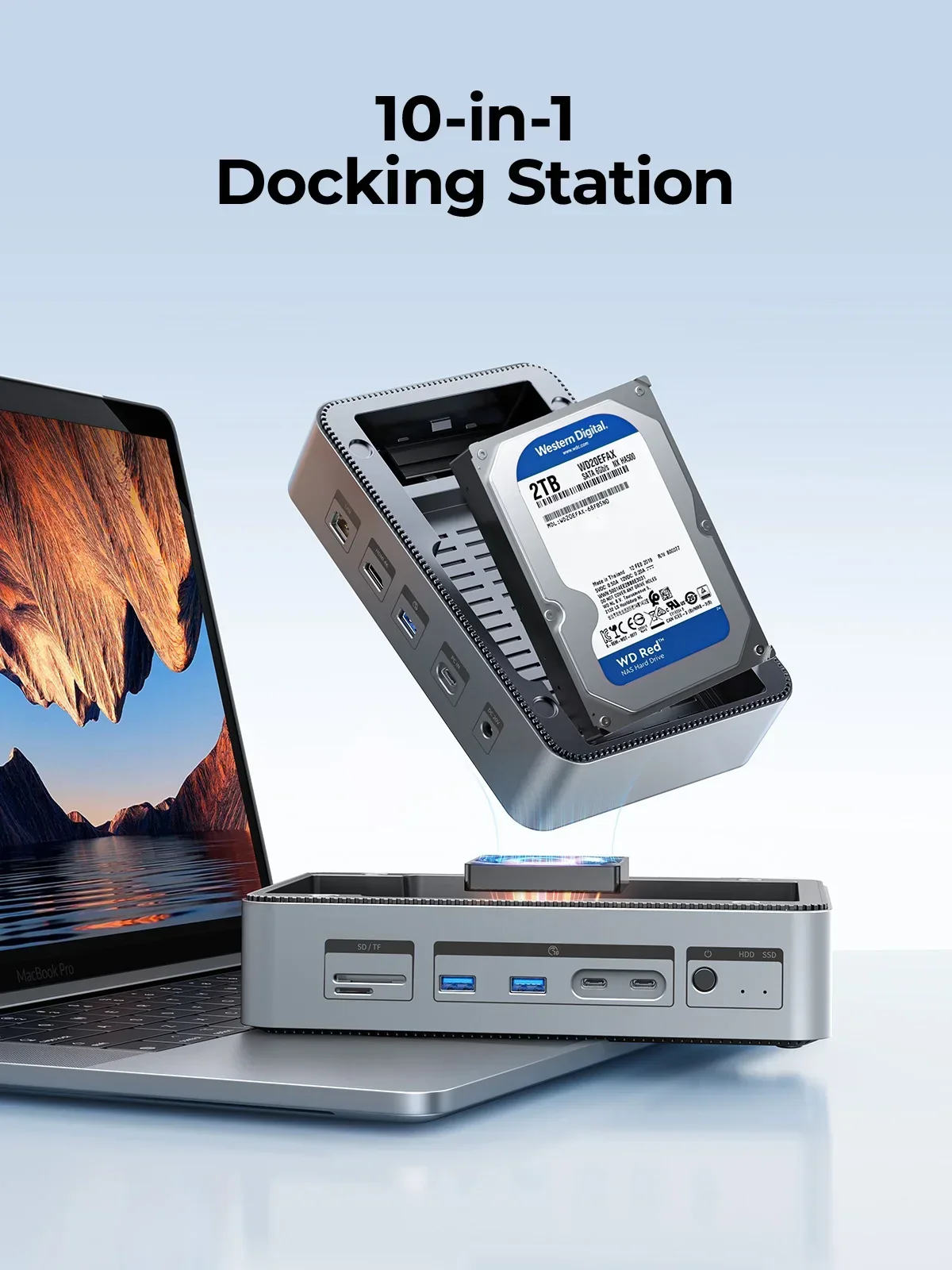 USB Hub with 10 Ports and Multiple Connection Options - Image 5