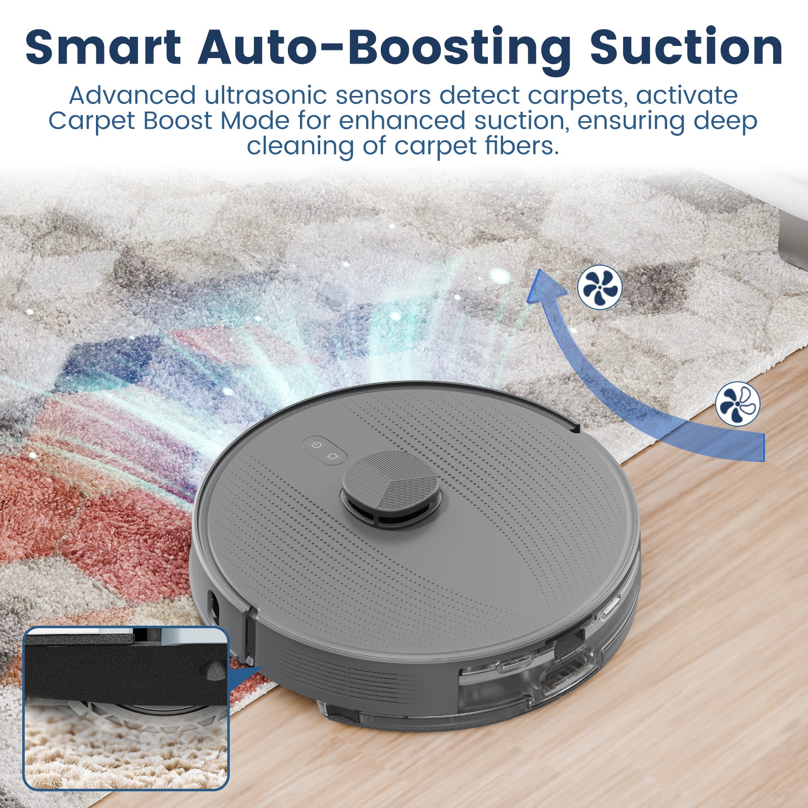 AIRROBO T25+ Robot Vacuum and Mop Cleaner – Self-Empty, 5500Pa Suction, Ultrasonic Carpet Detection