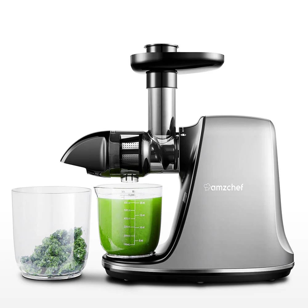 AMZCHEF Cold Press Slow Masticating Juicer High Juice Yield for Fruites and Vegetables 4