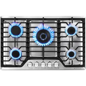 AMZCHEF 30" 36" Gas Cooktop with 5 Made in Italy SABAF Power Burners