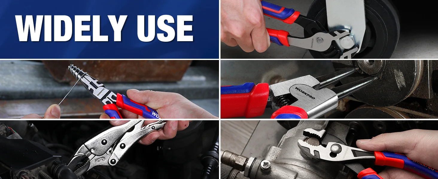 Wrench and pliers being used together, with innovation and quality shown in a tool repair scene
