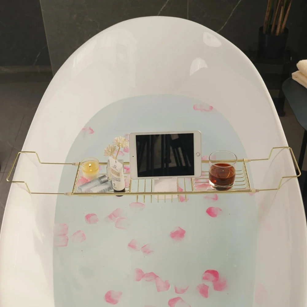 Bathtub Caddy Tray Adjustable Stainless Steel