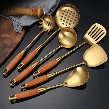 Utensil Set 304 Stainless Steel Gold Finish