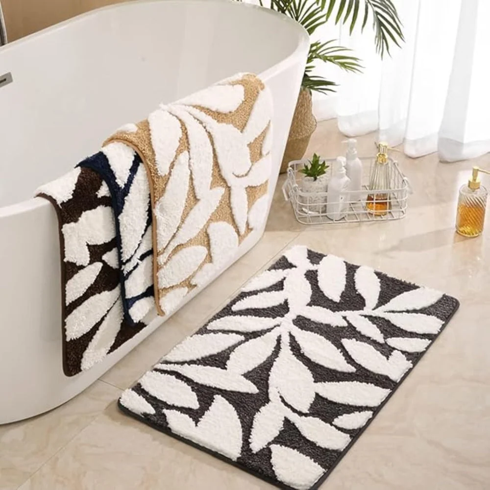 Bath Mat Plush Microfiber Non-Slip TPR Backing