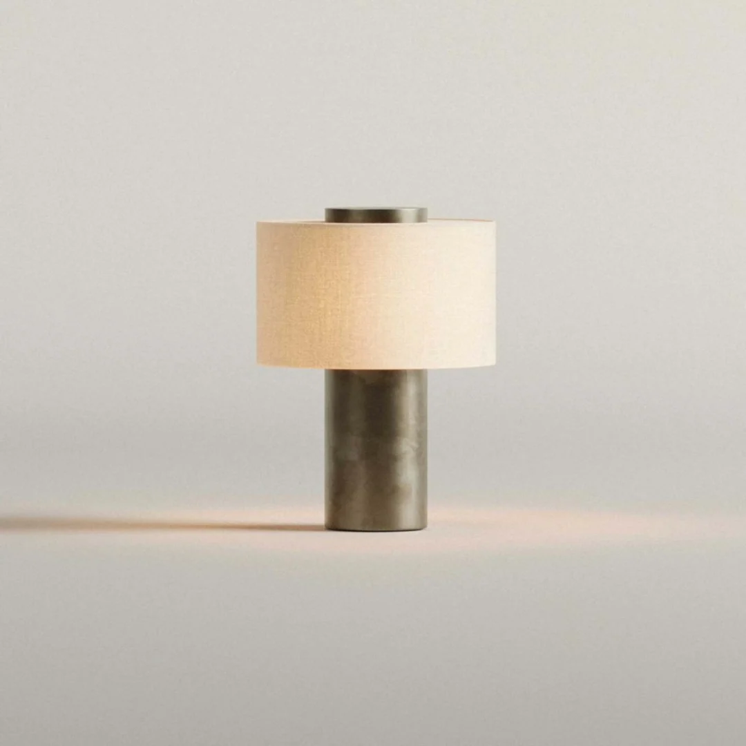 RadiantGlow Cordless Marble and Fabric LED Table Lamp - Image 7