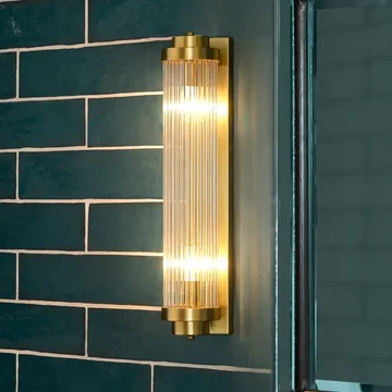 Vintage Elegance Dimmable Wall Light for Moist Areas