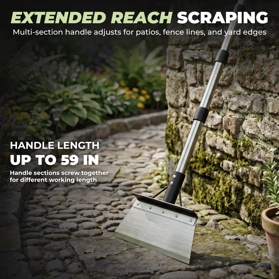 Multifunctional Garden Shovel Scraper with Adjustable Steel Handle