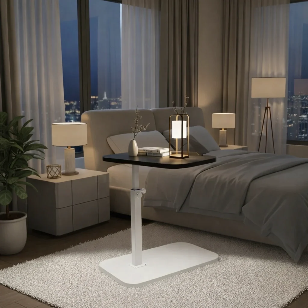 Versatile C-Frame Sofa Table in Rich Walnut Finish - Image 9