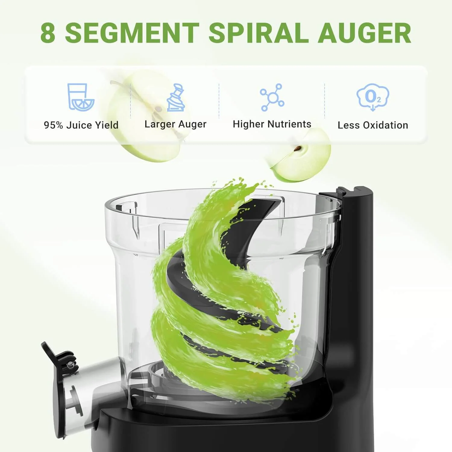 Amzchf Juicer Machine with Large Feed Chute 3.1" for Whole Fruits 3