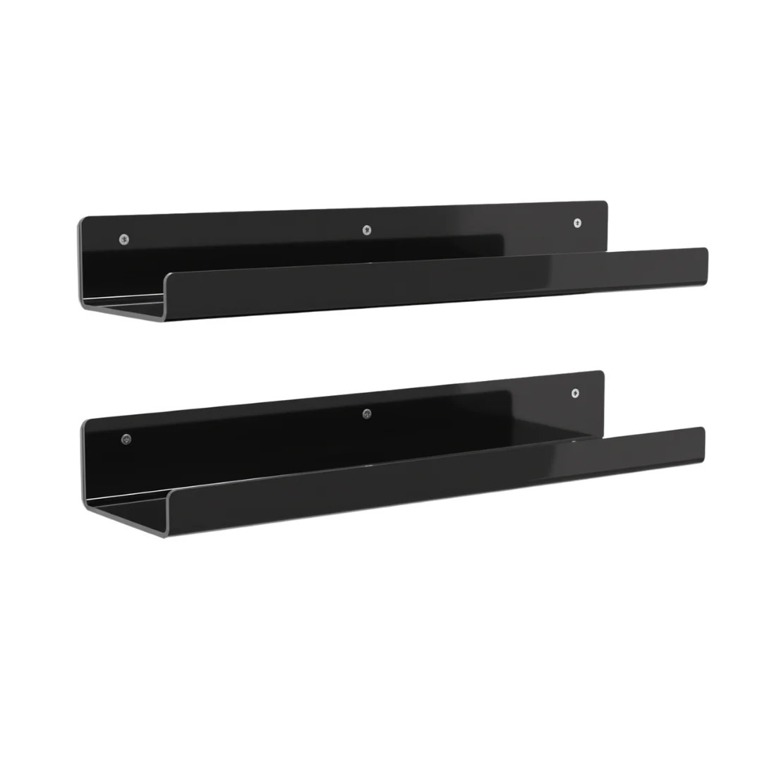 15-Inch Floating Bathroom Organizer Set - Acrylic Wall Shelves - Image 7