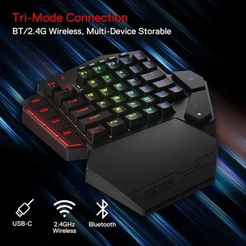 One-Handed Gaming Keyboard K585 PRO in Red Color