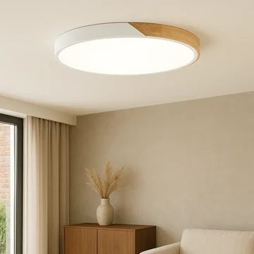 Scandinavian-Inspired Wooden Ceiling Light Fixture