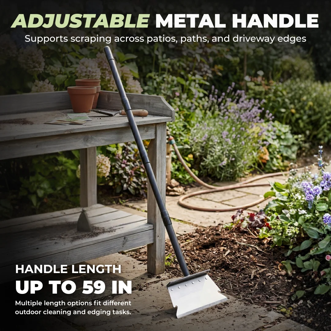 Garden Flat Shovel Scraper for Weeds, Ice, and Outdoor Cleanup