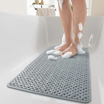 Bath & Shower Mat Non-Slip Suction Cups Quick-Dry Mildew-Resistant