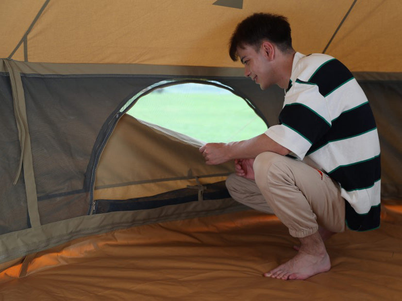KingCamp 4-Season Khan 340GSM TC Canvas Bell Tent-13ft/16.4ft