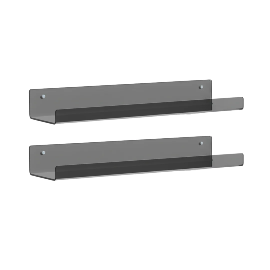 15-Inch Floating Bathroom Organizer Set - Acrylic Wall Shelves - Image 5
