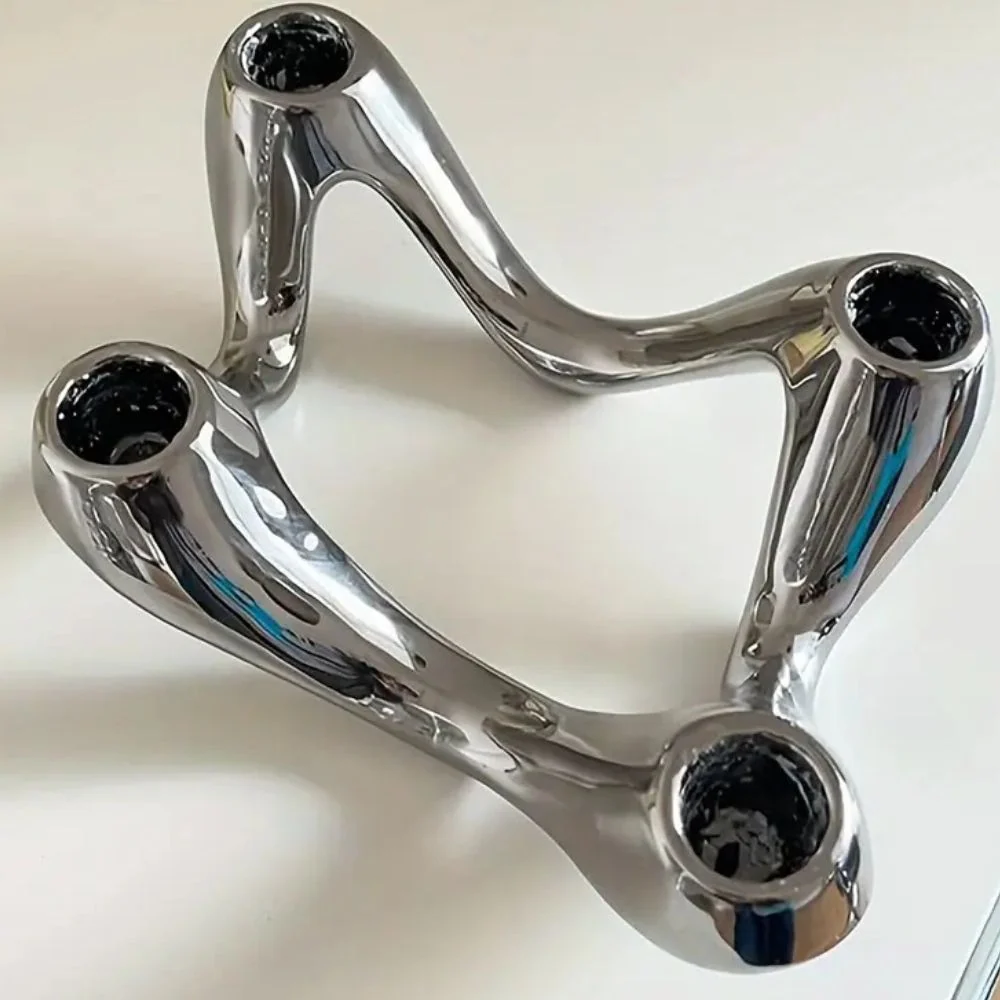 Candle Holder Ceramic Sculptural Accent - Image 3