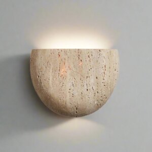 Elegant Upward Light Stone Wall Fixture for Modern Homes
