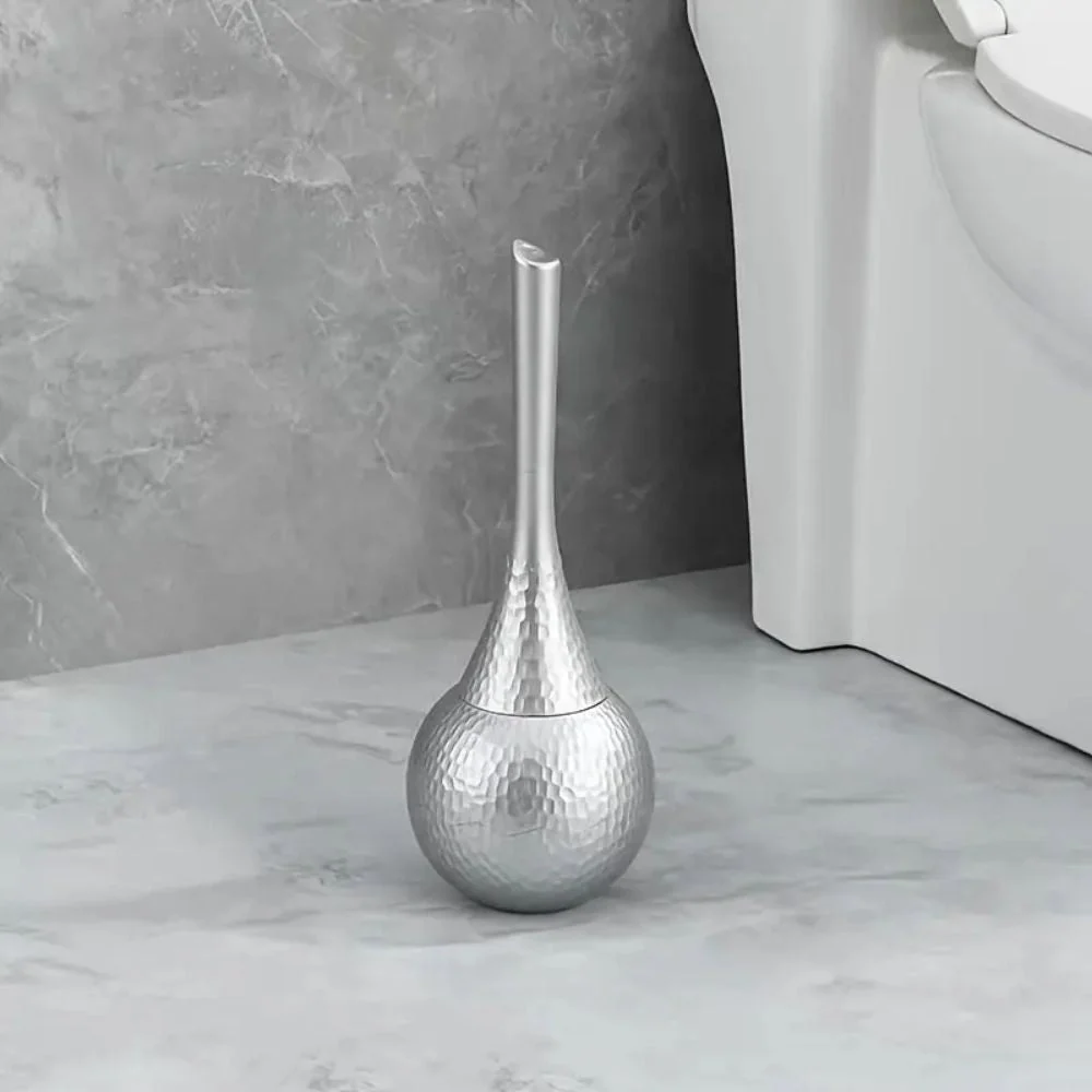 Toilet Brush Firm Bristles Ergonomic Handle Concealed Storage Base - Image 6