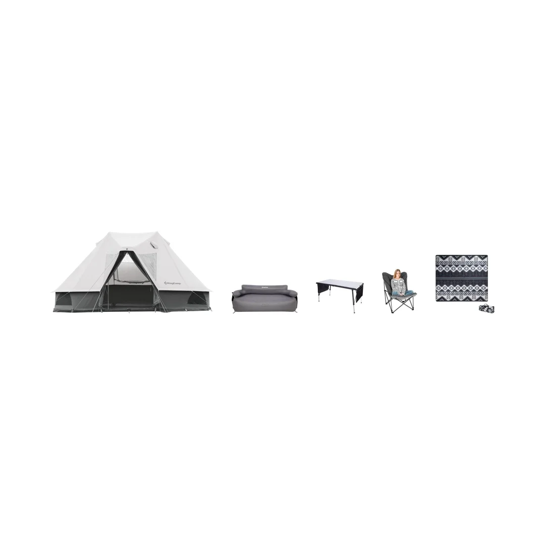 KingCamp Khan Villa Luxury 4-Season Glamping Tent Bundle