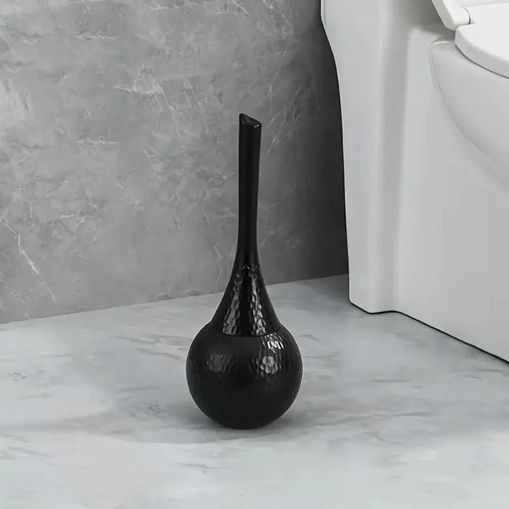 Toilet Brush Firm Bristles Ergonomic Handle Concealed Storage Base - Image 2