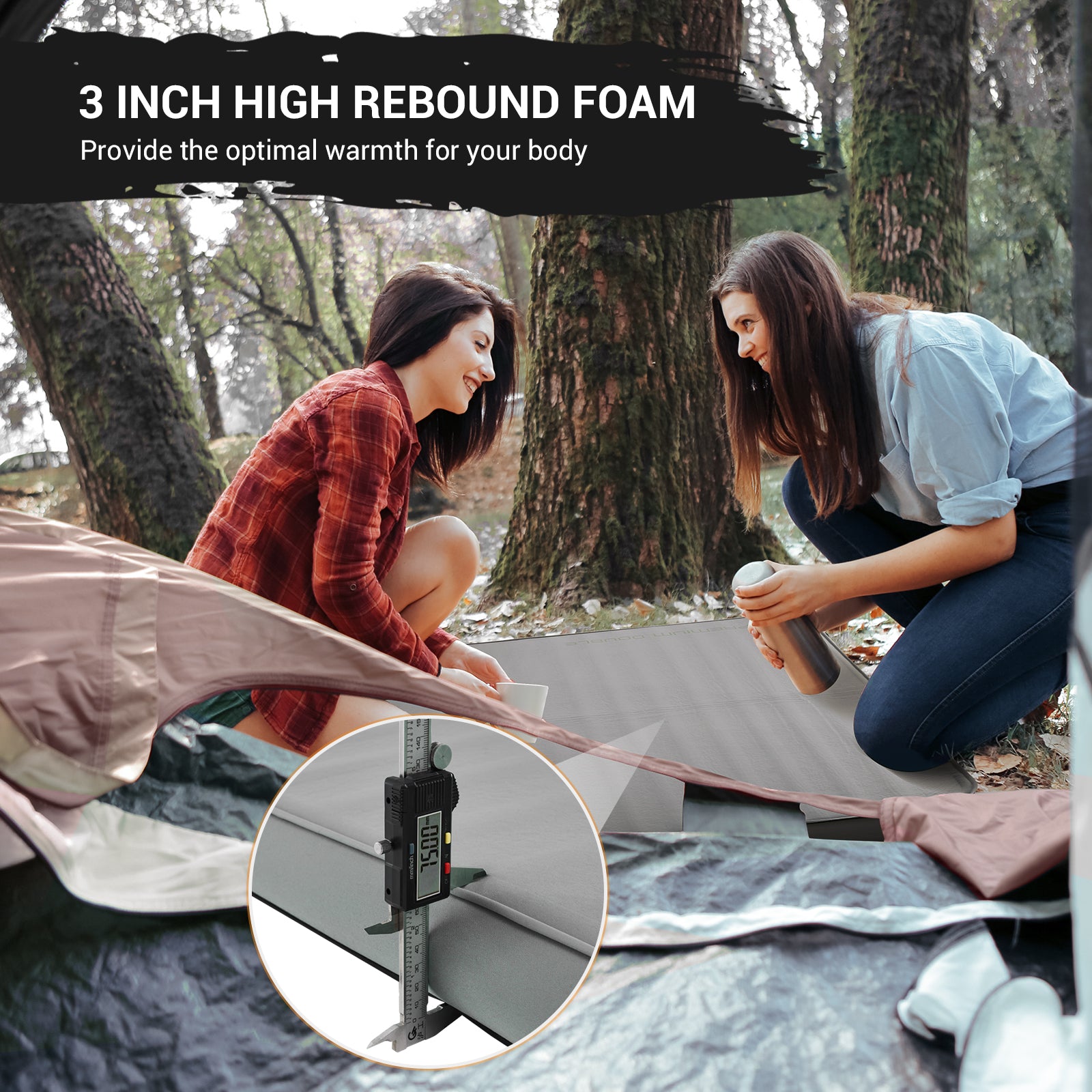 KingCamp PREMIUM Self Inflating Foam Sleeping Pad Double/Single