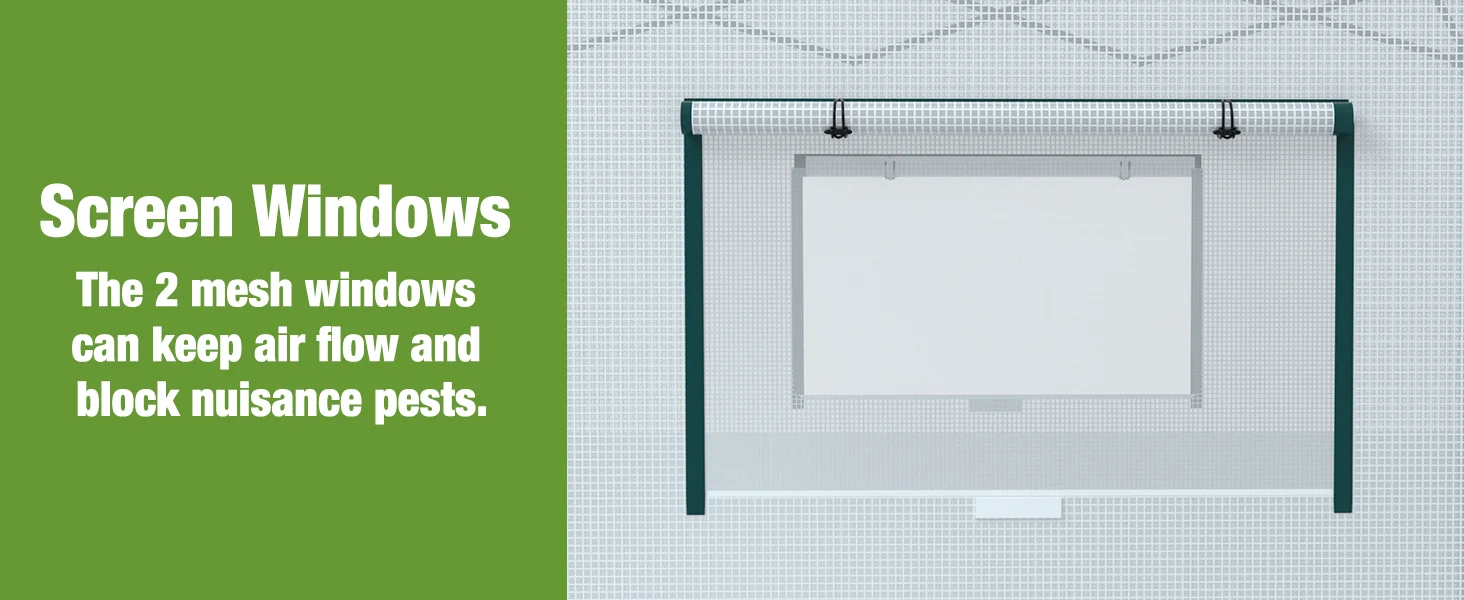 Innovation quality high-quality screen windows with mesh panels on a wall, showing airflow and pest blocking