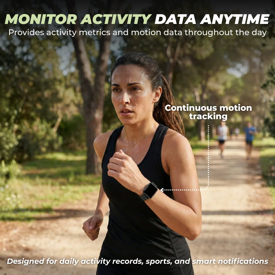 Fitness Tracker Watch with 1.3-Inch Display, Pulse Data, Phone Alerts