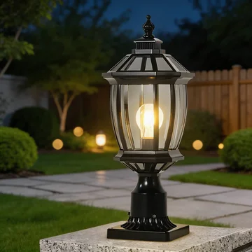 Stylish Solar & Wired Octagonal Outdoor Lighting Solution