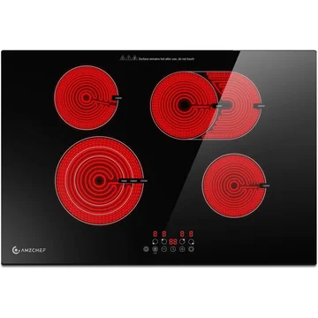 AMZCHEF Built-in Electric Ceramic Cooktop 4 High Power Burners 30 Inch 6700W 67HLB4T1