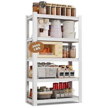 WORKPRO 5-Tier White Adjustable Boltless Garage Storage Shelving Unit, 24-1/10",3000lbs load Capacity