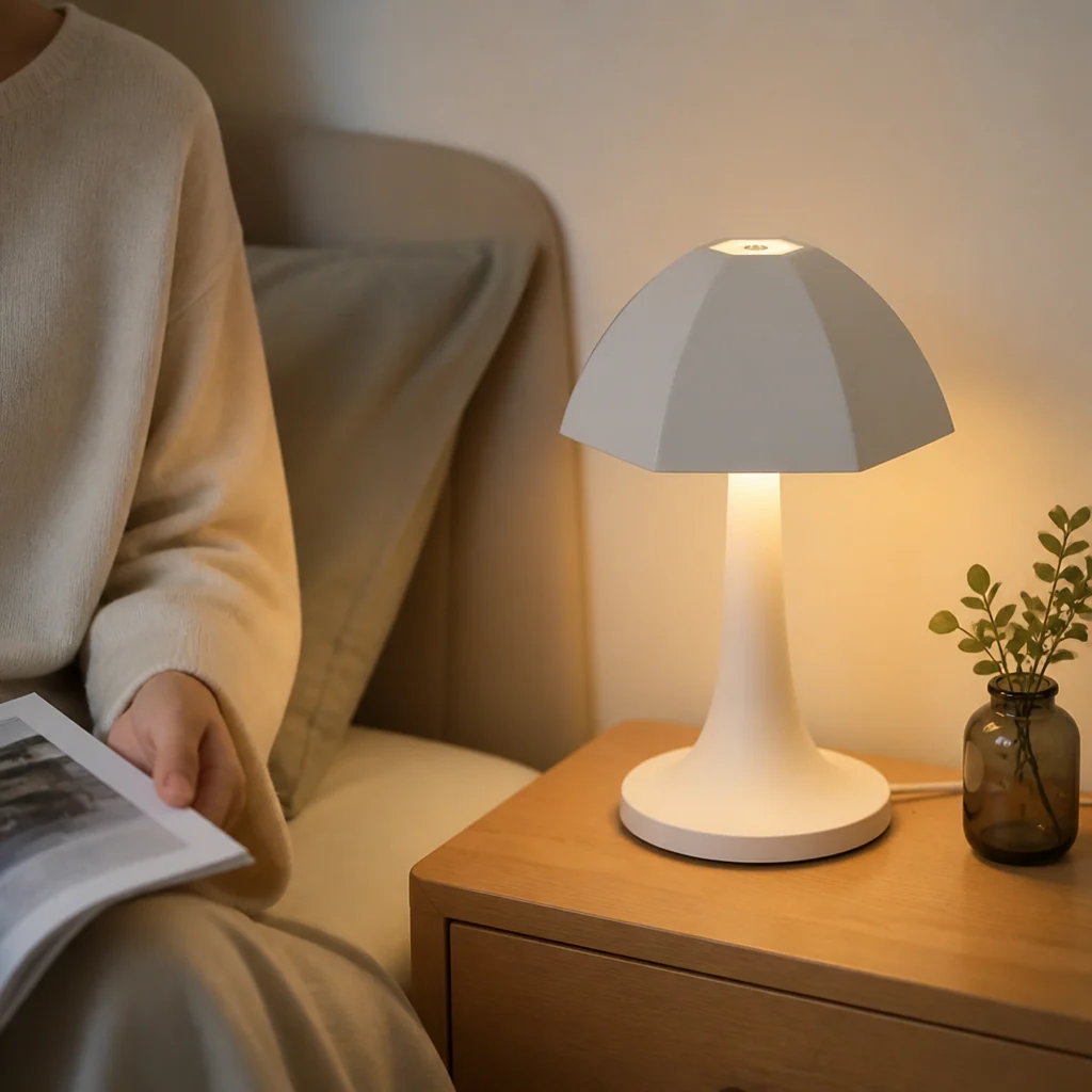 Nordic Mushroom Table Lamp with Soft Diffused Ambient Glow - Image 3