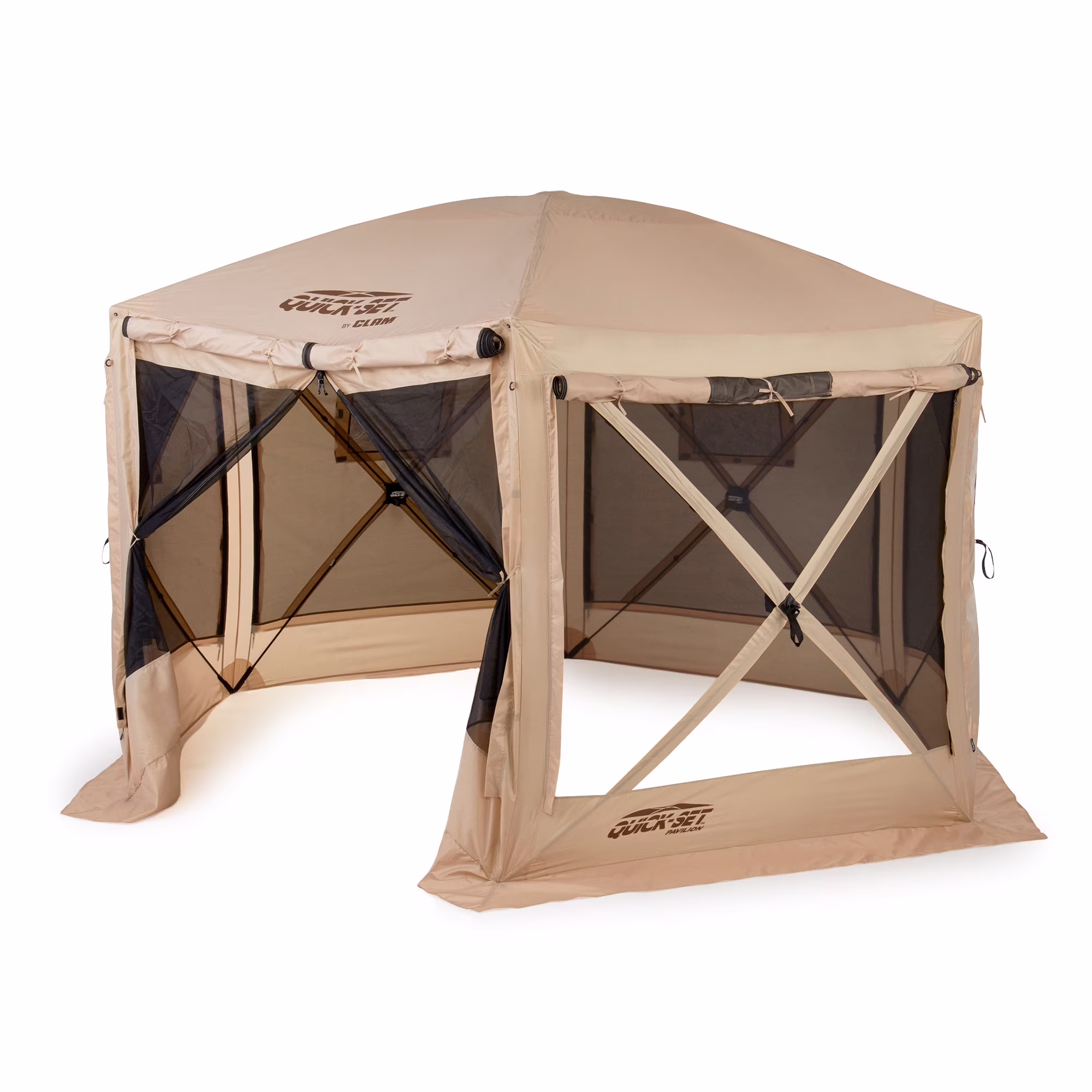 CLAM Quick-Set Pavilion 12.5 x 12.5' Portable Outdoor Canopy Shelter, Green - Image 3