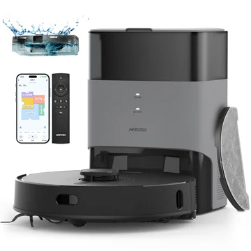 AIRROBO L40+ Robot Vacuum Cleaner and Mop Combo – 75-Day Self-Empty Bin, 240 Min Runtime, App and Voice Control