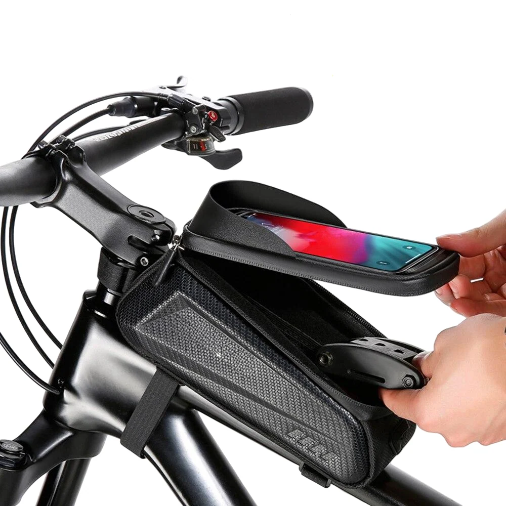 Touch Screen Bike Phone Mount with Storage Bag - Image 2