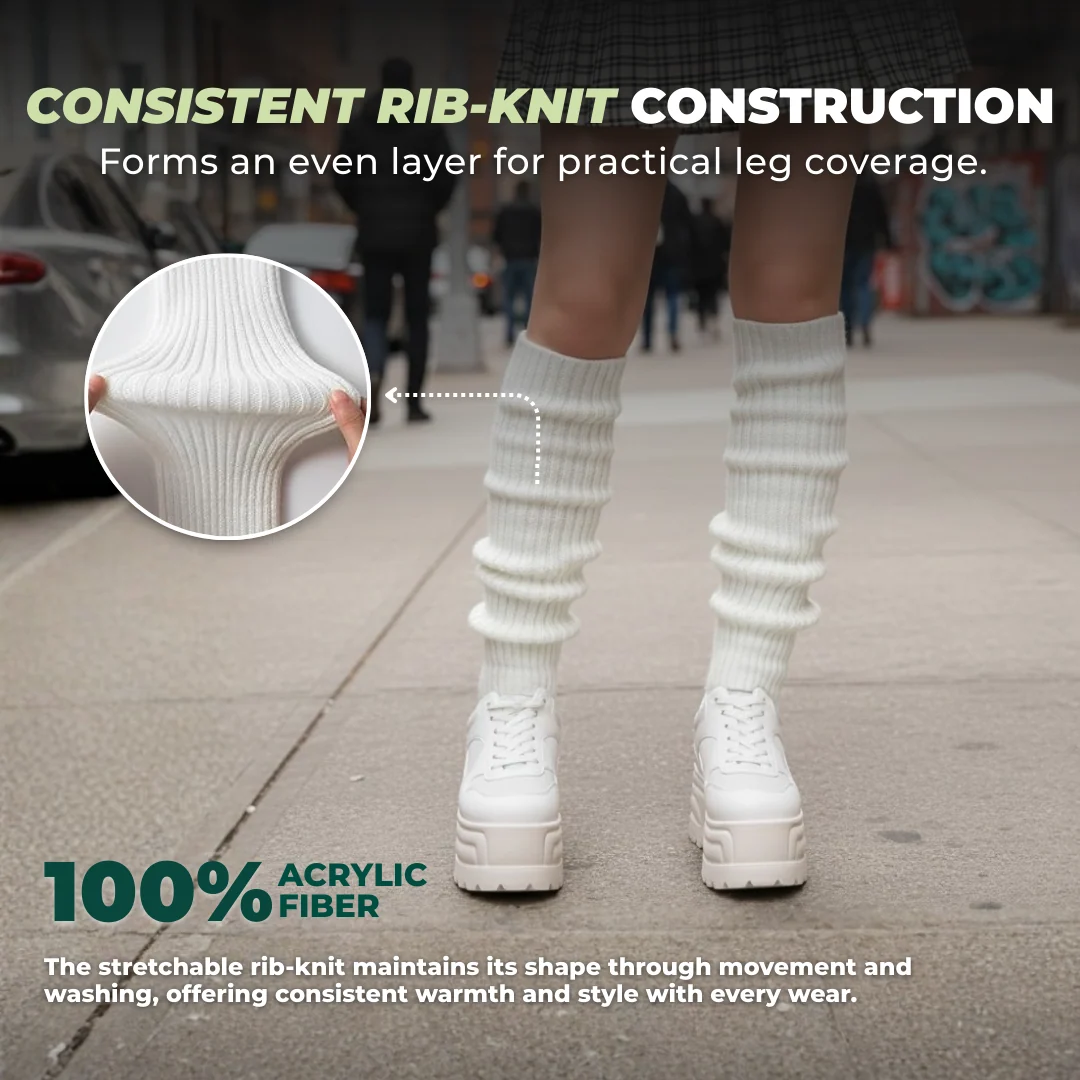 Knitted Leg Warmers for Women 80s Party Dance Yoga Fashion Accessory