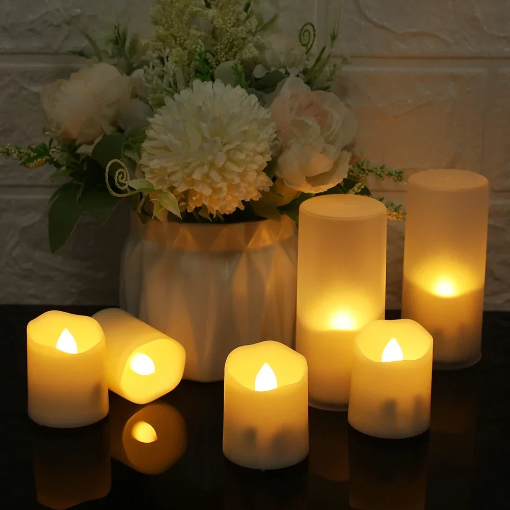 Set of 6 Rechargeable LED Candles with Timer Function - Image 8