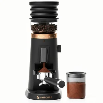 AMZCHEF Precision Burr Coffee Grinder | 75 Grind Settings