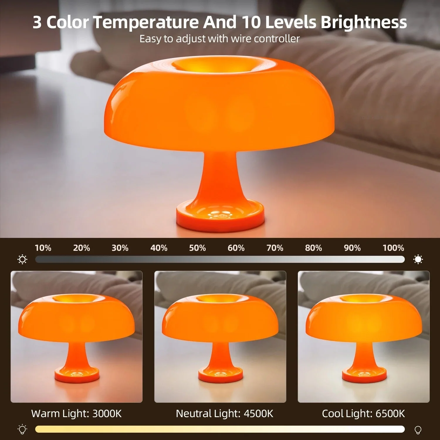 Elegant Mushroom Lamp - Versatile Lighting for Any Space - Image 4