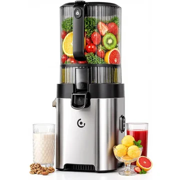 AMZCHEF Cold Press Juicer - 6.5" Whole Fruit Self-Feeding
