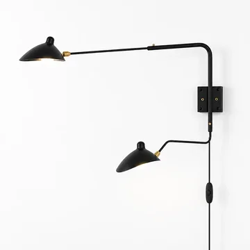 Adjustable Long-Arm Rotating Shade Wall Sconce (Plug-In)