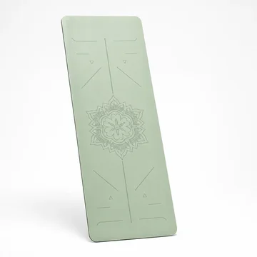 Yoga & Pilates Mat Etched Alignment TPE Foam Non-Slip