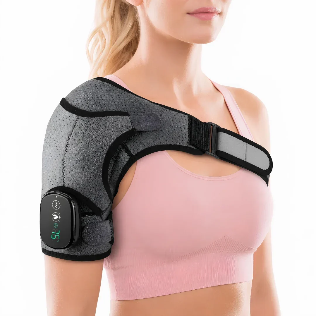 Vibrating Massage Heated Shoulder Support Brace - Image 2