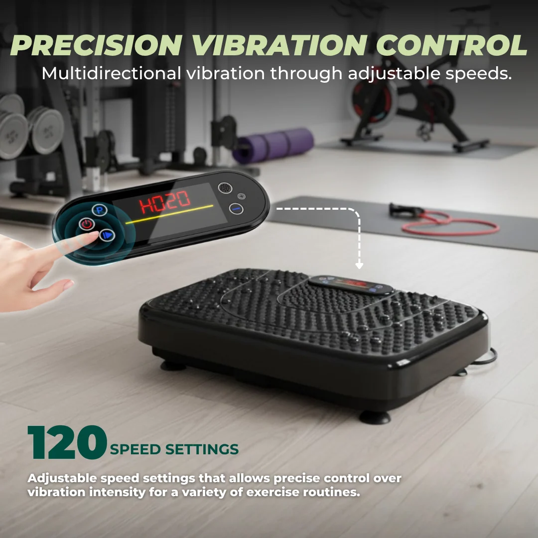 Full-Body Vibration Plate Exercise Machine with LED Display