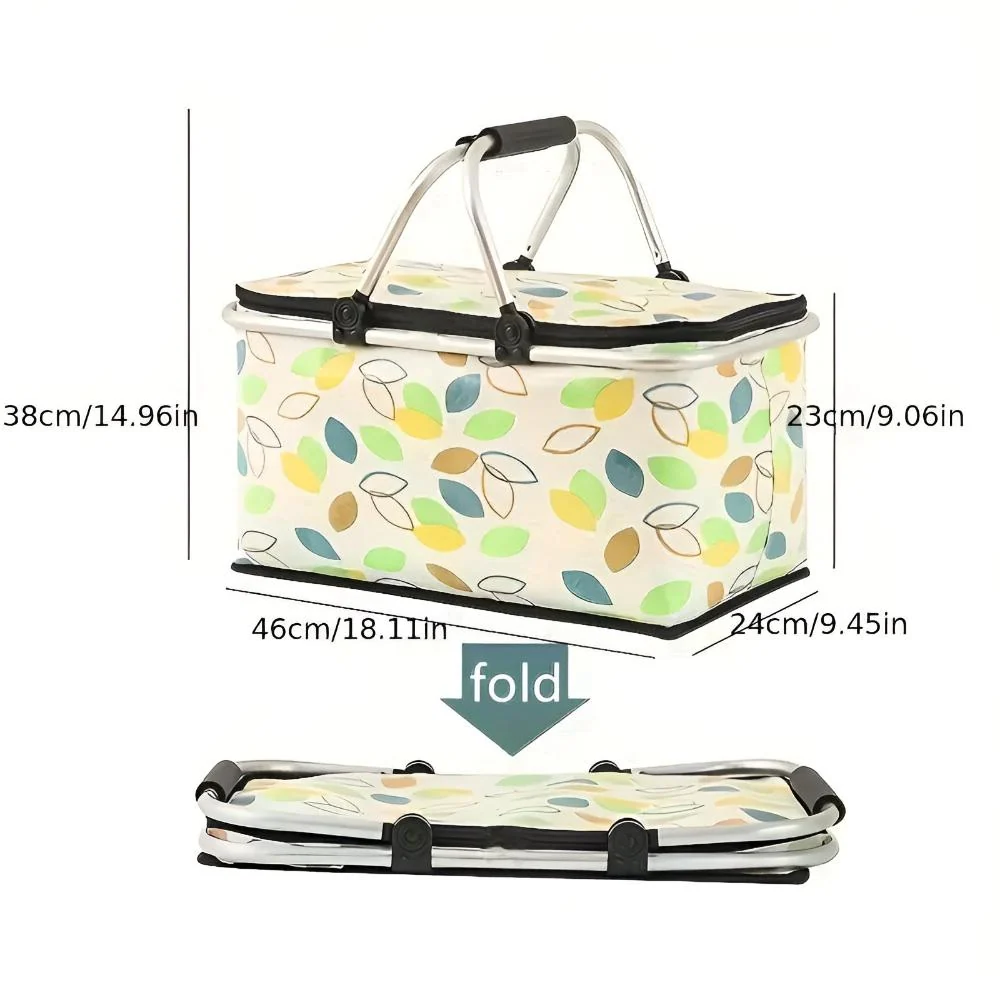 Picnic Basket Insulated Foldable 22L Padded Handles - Image 8