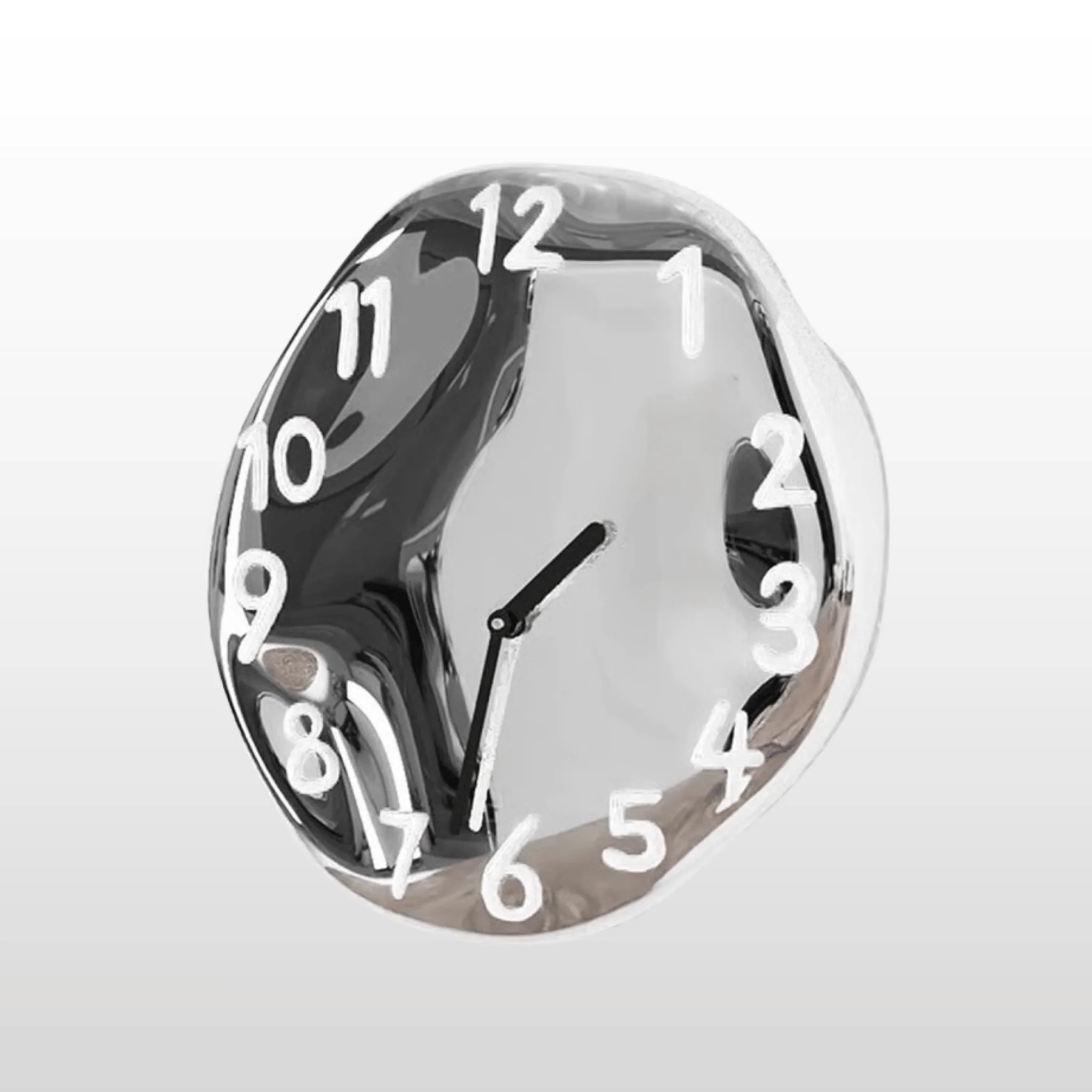 Elegant Ceramic Wall Clock with Polished Chrome Details - Image 3