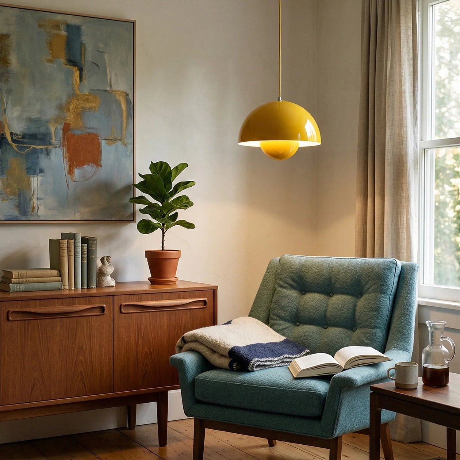 Stylish Pendant Light - Adaptable Mid-Century Inspired Design - Image 8