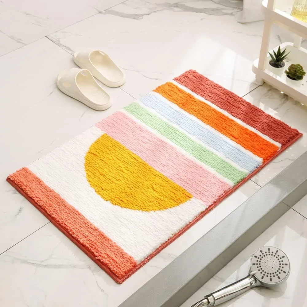 Bath Mat Plush Microfiber Absorbent Non-Slip Backing - Image 3