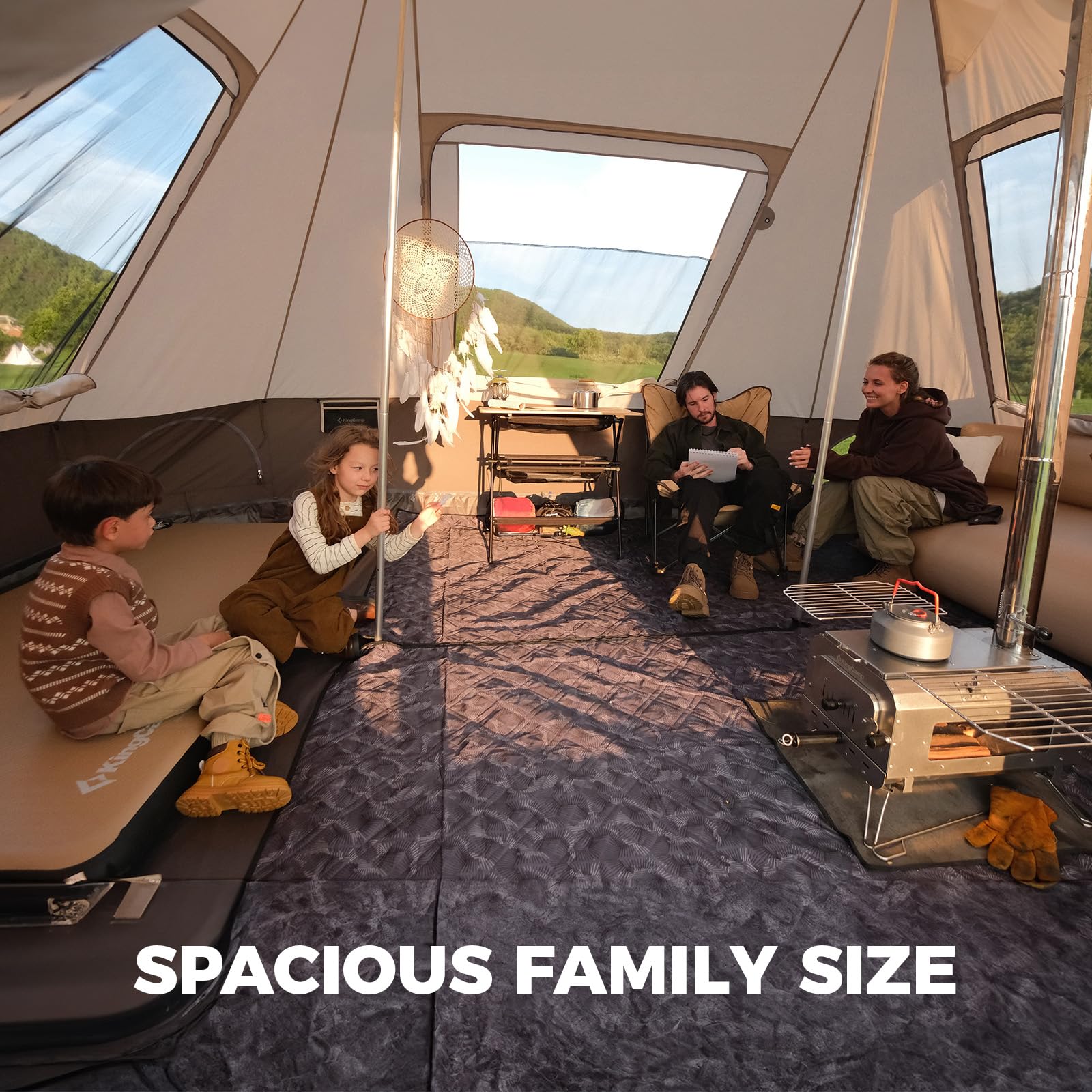 KingCamp KHAN VILLA 4-Season 4-6 Person Bell Tent